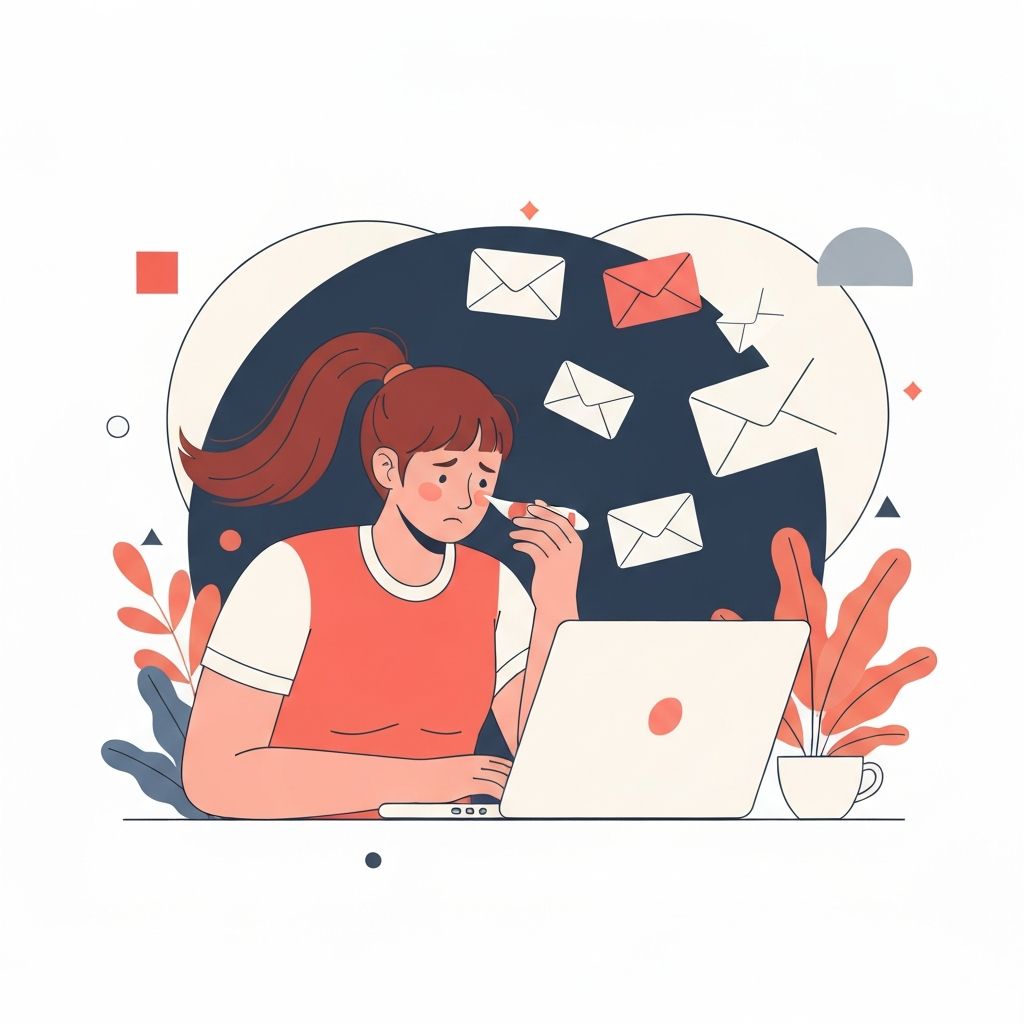 Athlete sending emails into the void